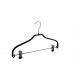 Hanger zwart rubber met knijpers 40cm Tus8327L